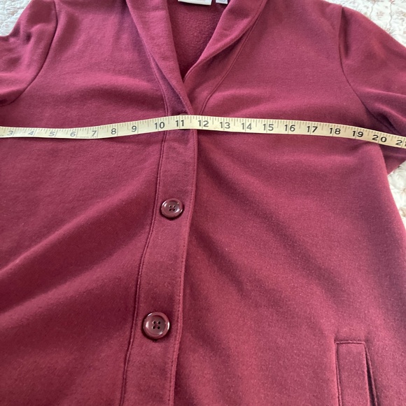 Cotton Blazer from D & Co. Size M, Burgundy - Picture 5 of 6